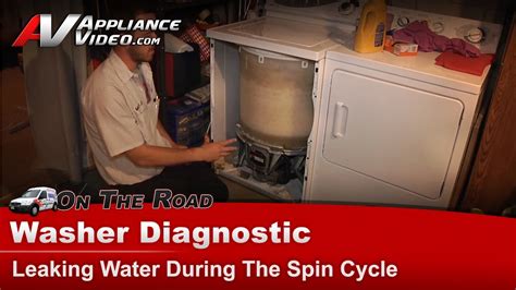 washing machine leaking from bottom during spin cycle|Washing Machine Leaks During Spin Cycle: Causes and。